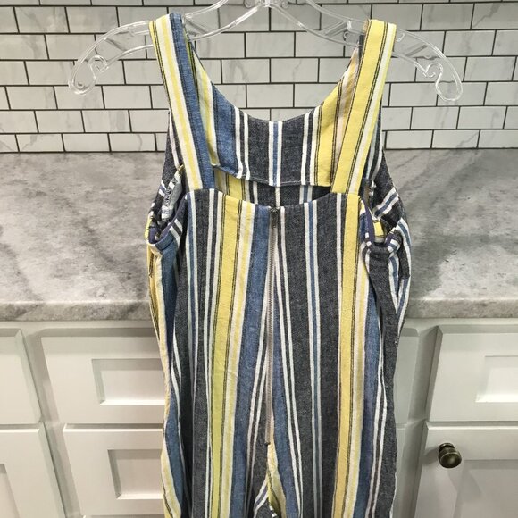 ViVi by Violet Weekend Jumpsuit Womens 4 Striped Sleeveless Zip One Piece Romper - Picture 3 of 6